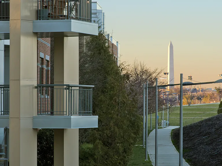 Sunset view outside of community