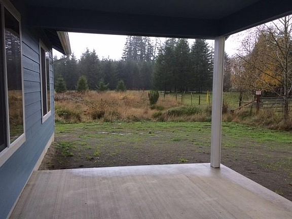 View from large covered front porch