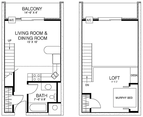 Floor plan CV North - 270 Littleton St - STUDIO LOFT