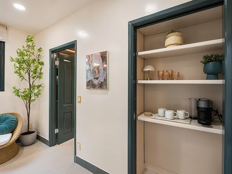 Private in-room coffee and tea station, perfect for a cozy morning or relaxing evening.