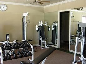 Complete fitness center with steam room and sauna