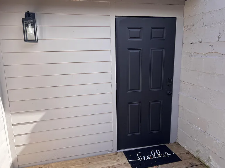 Private deck and entrance