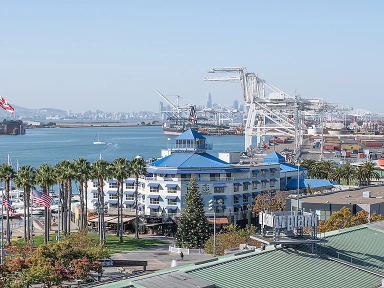 View of the San Francisco Bay and Ferry