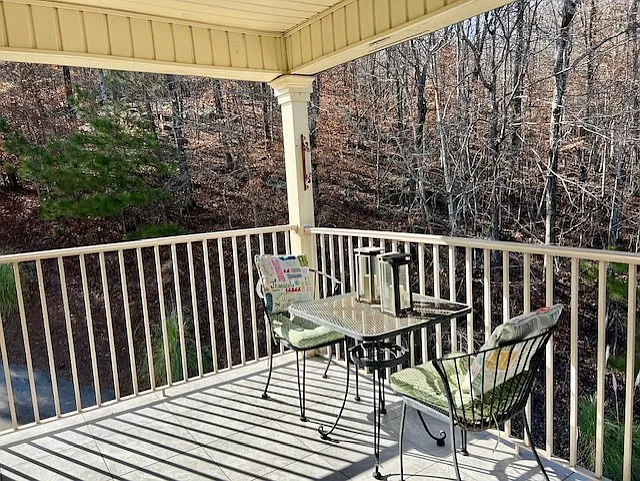 Wooded and water view.