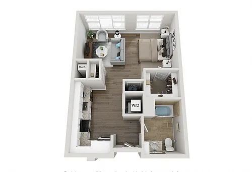 Floor plan Studio Type B Floorplan