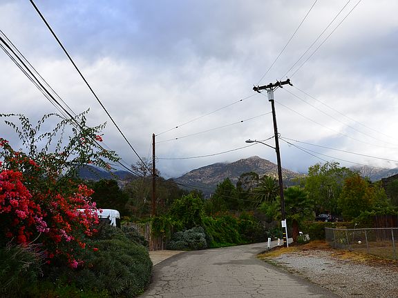 Mountain view from street