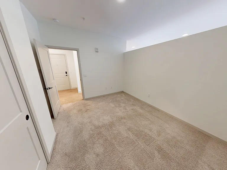 The Eleanor floor plan is a studio that offers a private bedroom space with a partial-wall separating it from the living room. The Eleanor floor plan is a studio that offers a private bedroom space with a partial-wall separating it from the living room.