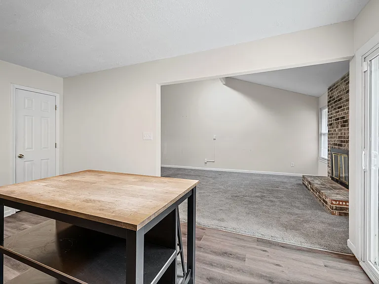View from the kitchen into the living room