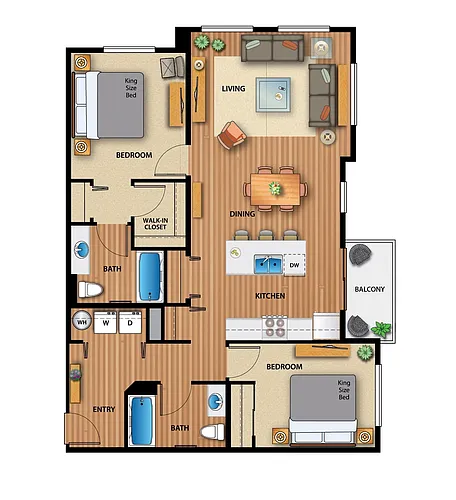 Floor plan Syrah (Fully Furnished)