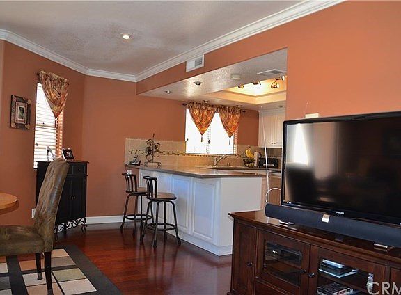 Looking toward the Custom Kitchen with Eating Counter for Four