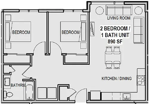 Floor plan 2 Bedroom