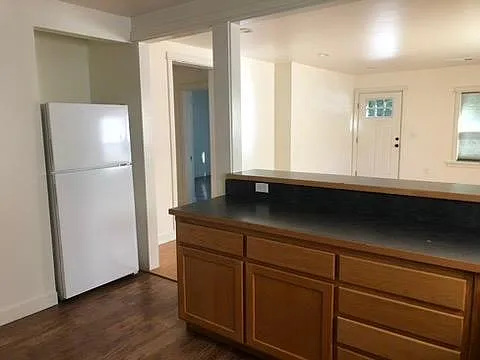From kitchen looking into living room