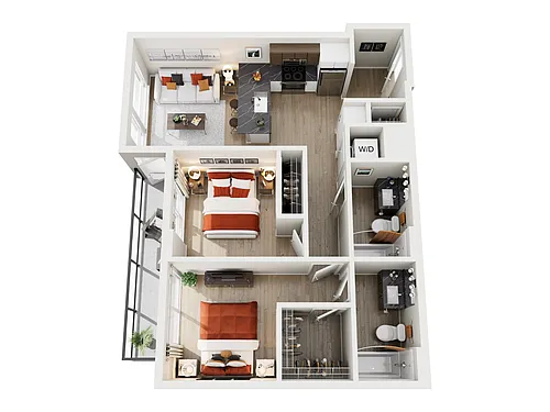 Floor plan 2X2 C
