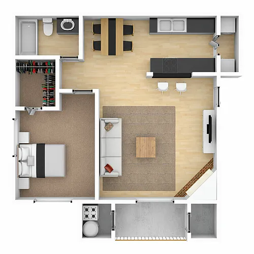 Floor plan 1X1