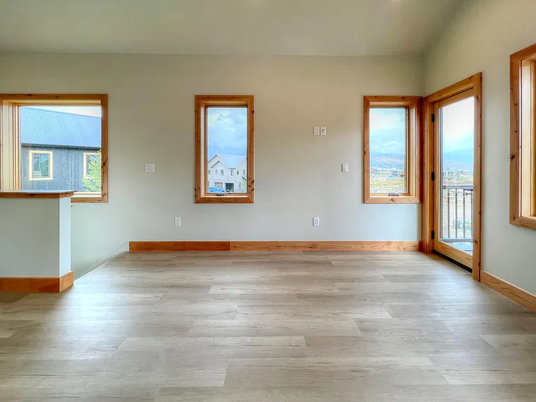Open living room with balcony access