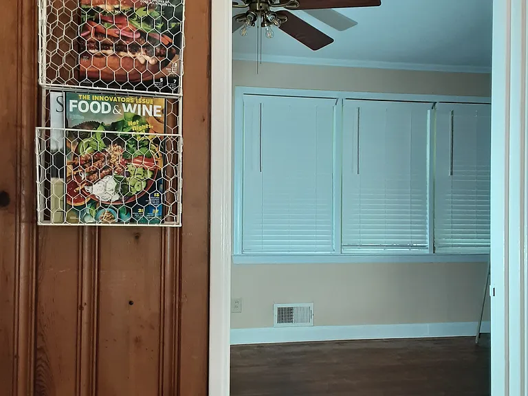 From kitchen into living room.