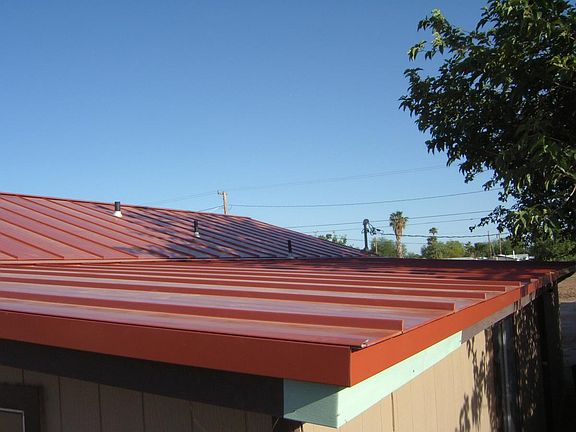 Standing seam metal roof for no leaks.