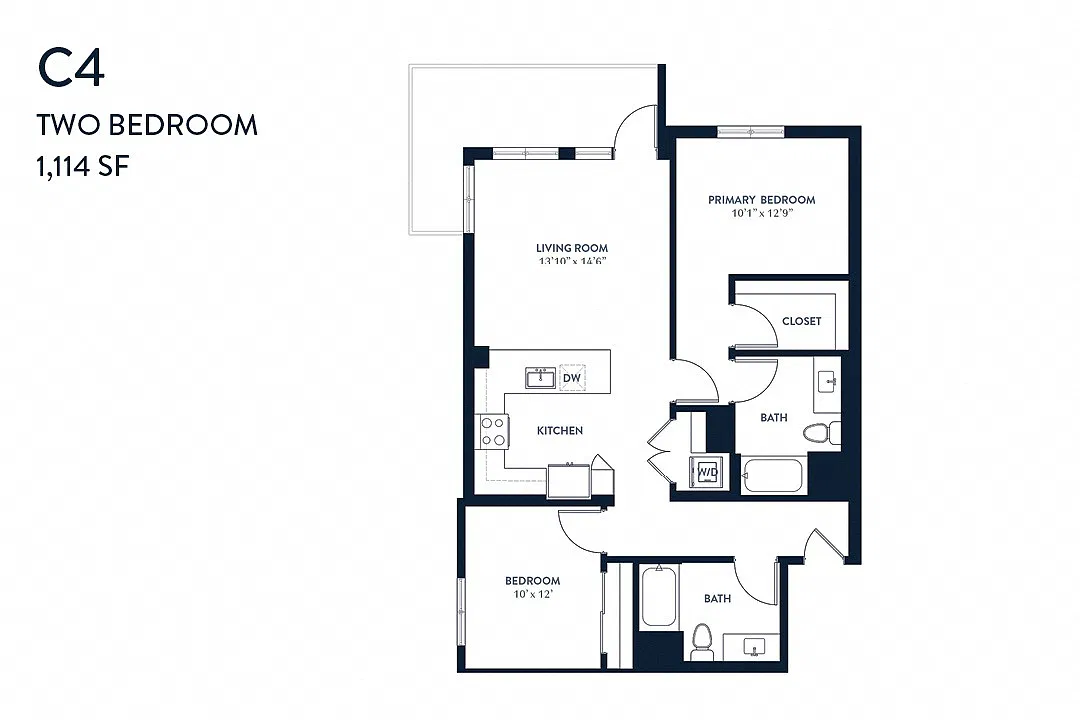 Floor plan Two Bedroom C4