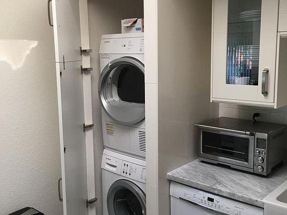 Washer and Dryer in unit.