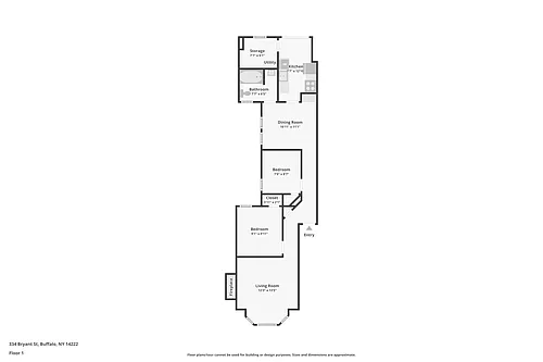 Floor plan 2 Bed 1 Bath