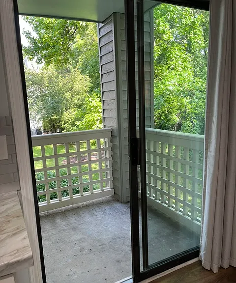 Balcony off of kitchen.