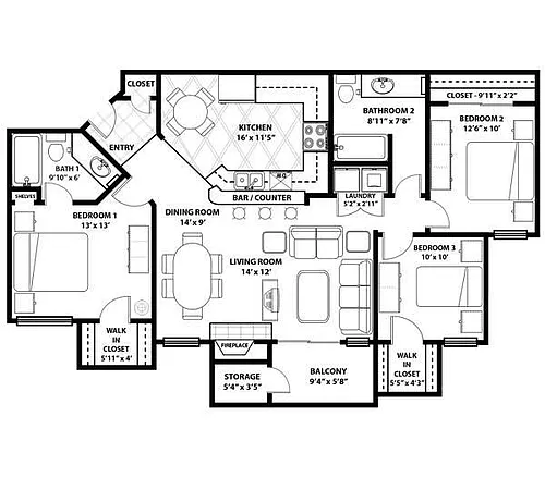 Floor plan C1