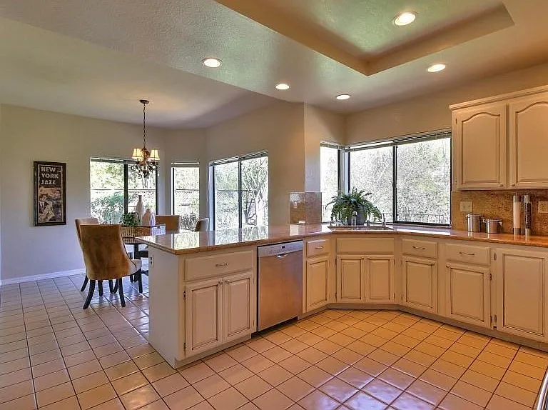 Kitchen with Tons of Storage and Counterspace and Views of the Backyard and Beyond