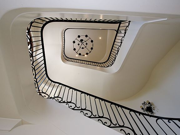 View of stairway looking up