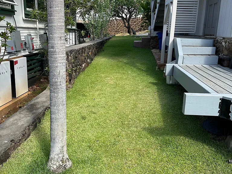 downstair's unit side entry/ deck and side yard