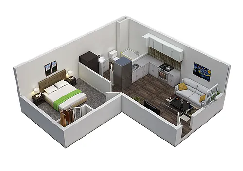 Floor plan 1 br small