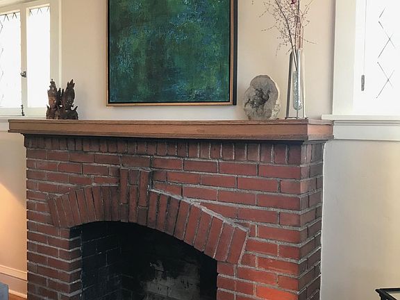 wood burning fireplace