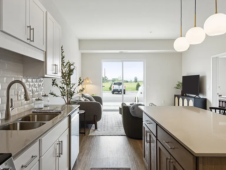 Kitchen and Living Room