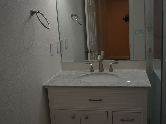 Vanity in bath.