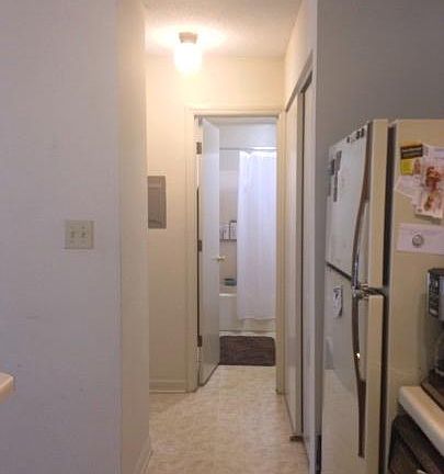 Hallway to bathroom/bedroom