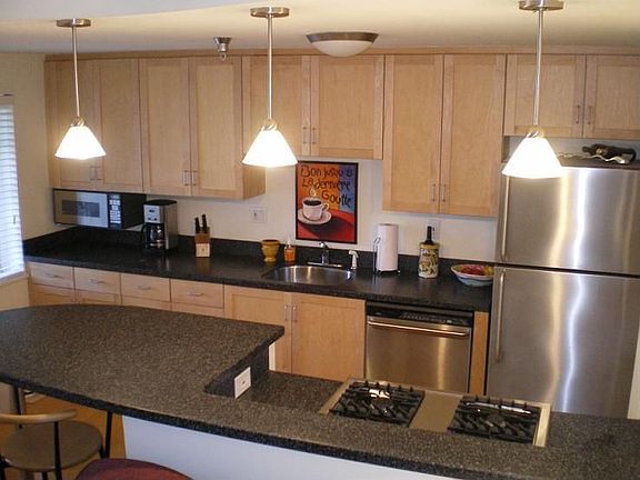 Stainless steel appliances and top of the line gas range.