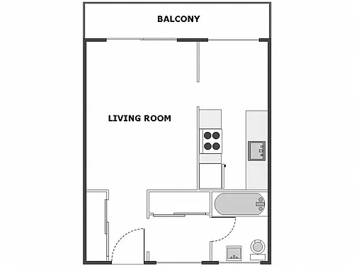Floor plan Studio: Type B