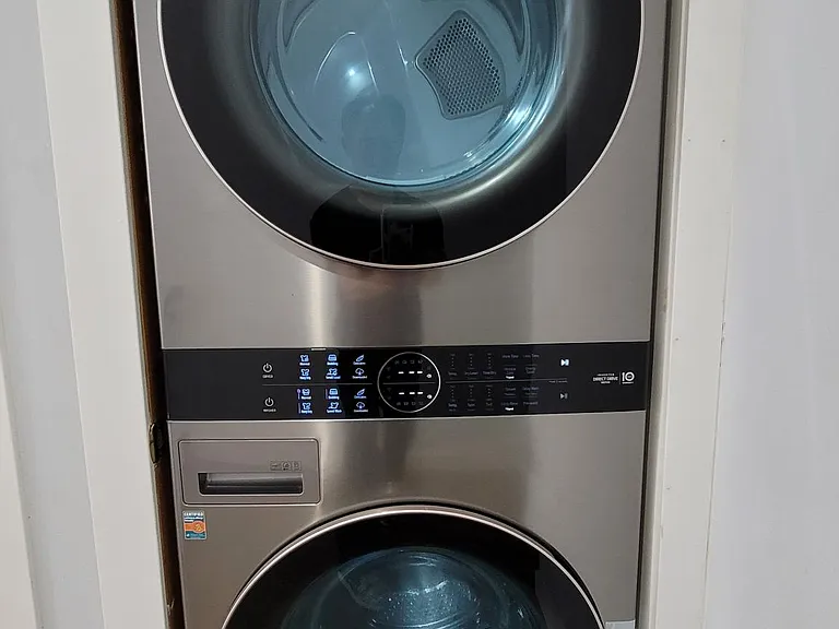 full-sized LG premium washer and dryer