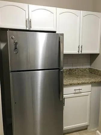 Kitchen with stainless steel appliances