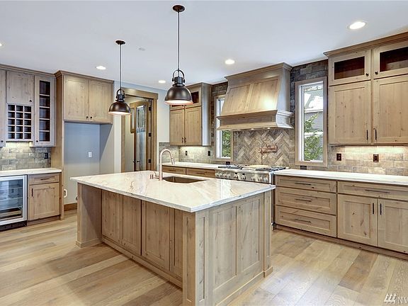 Custom made Knotty Alder Cabinets and Doors and Trim.