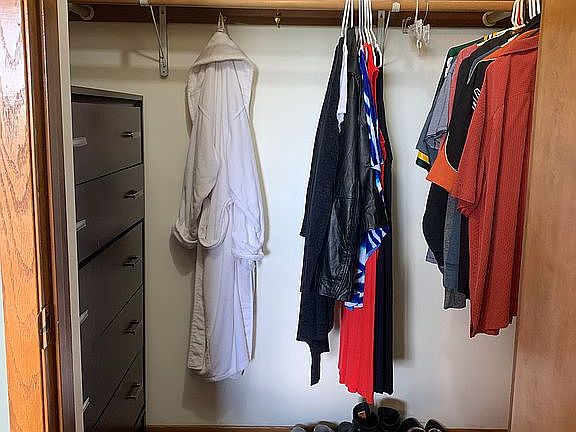 Master bedroom walk incloset