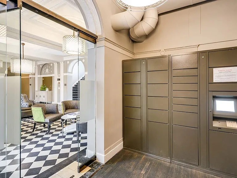 Mail room and package lockers