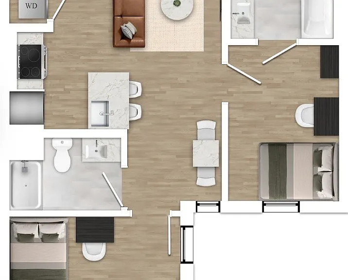 2D - 2 Bedroom 2D - 2 Bedroom