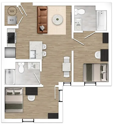 Floor plan 2D - 2X2