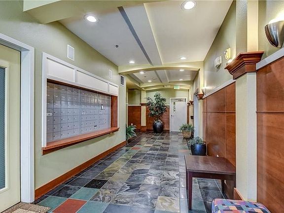 Common area after entering the gate of the building.
