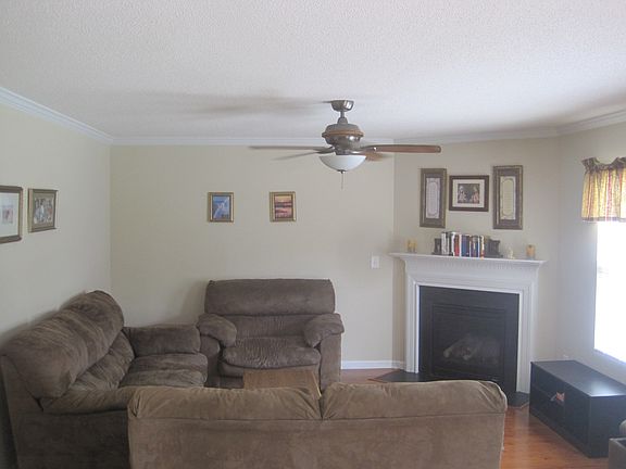 Living room with fireplace