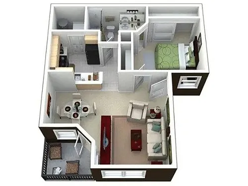 Floor plan 1 Bedroom
