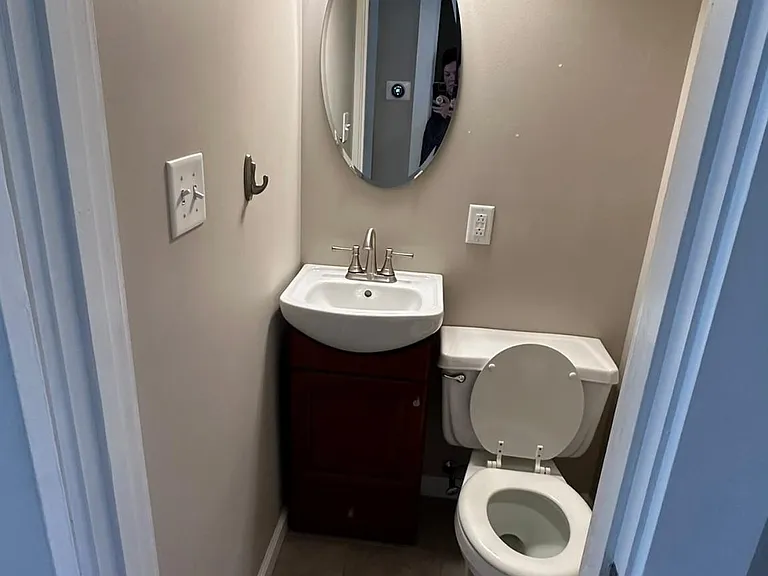 Updated first floor half bath