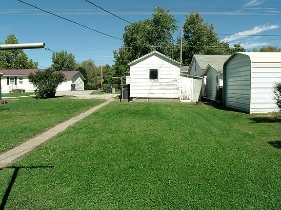 Backyard, garage with shed