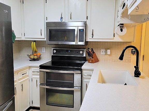 Stainless steel appliances.