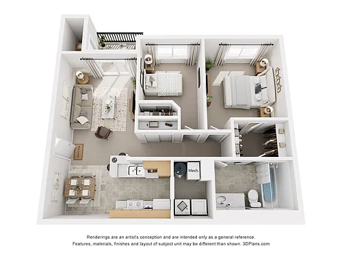 Floor plan 2B1B